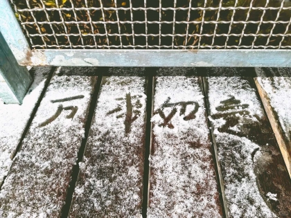 紫金山下雪了