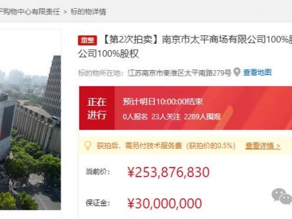 太平商场又开始拍卖了