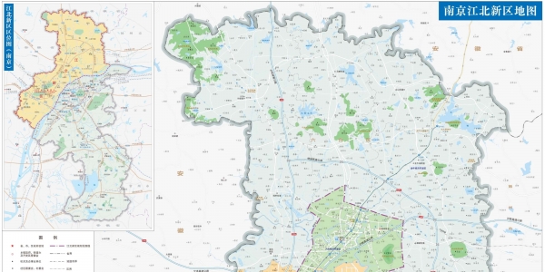 南京江北新区地图（南京江北新区和浦口区实行一体化运...